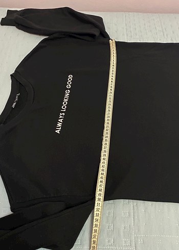 Zara Yazılı Siyah Sweatshirt 38 beden - Görsel 5
