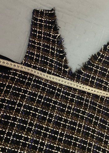 A Kesim Fırfırlı Detaylı V Yaka Tüvit Jile Uzun Elbise 38 beden - Görsel 5