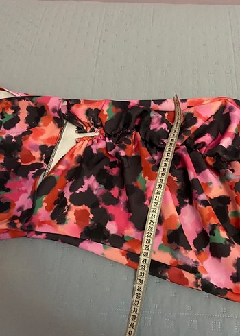 Trend Tek Omuz Drapeli Yırtmaçlı Elbisesi Asimetrik 34 beden - Görsel 3