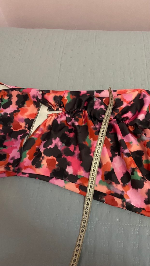 Trend Tek Omuz Drapeli Yırtmaçlı Elbisesi Asimetrik 34 beden - Görsel 3