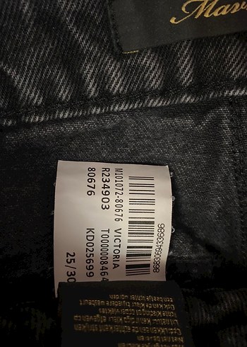 Mavi jean kot pantolon 25/30 Victoria  antrasit renk - Görsel 7