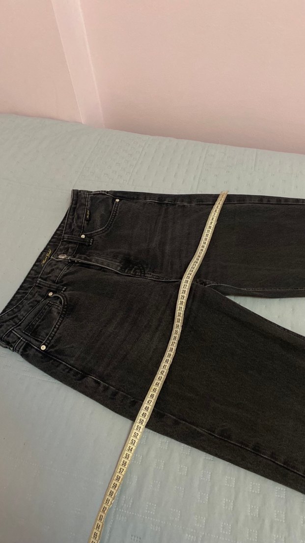 Mavi jean kot pantolon 25/30 Victoria  antrasit renk - Görsel 3