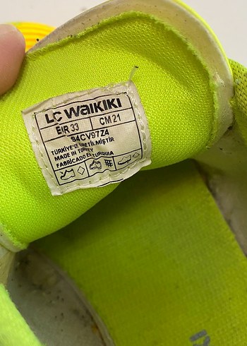 Lc Waikiki 33 numara spor ayakkabı neon sarı ve turuncu detaylı - Görsel 7