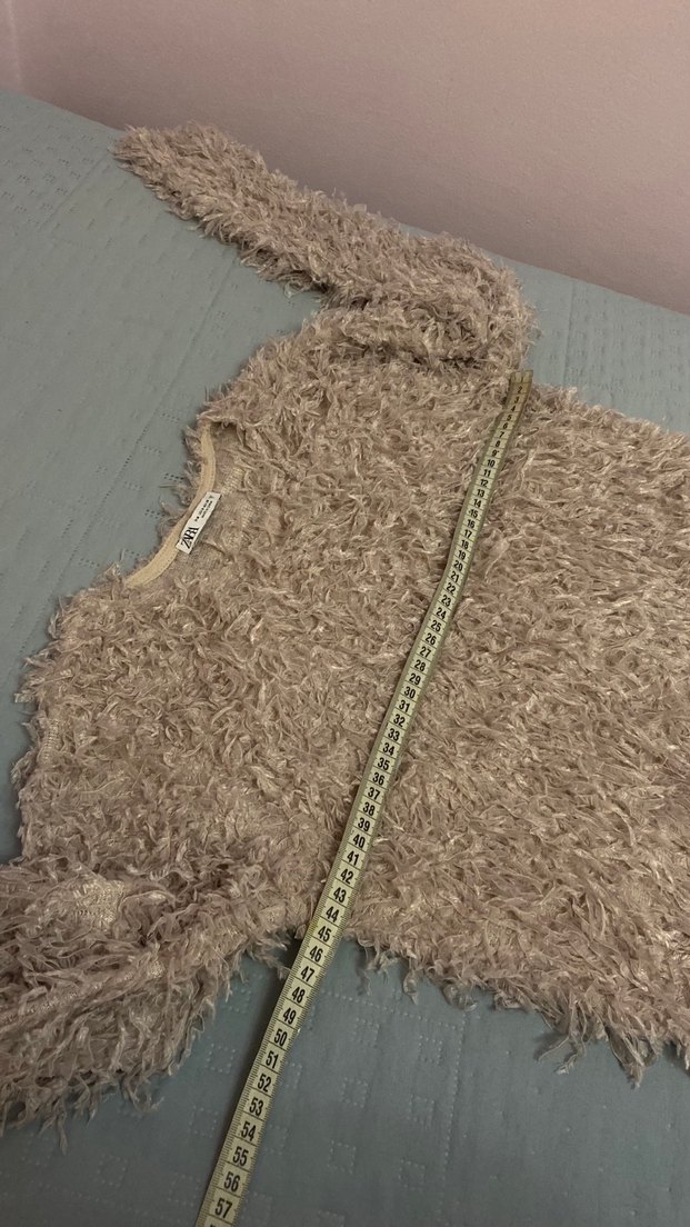 Zara Sakallı Bluz 38 beden lila pudra arasında tonu - Görsel 4