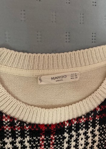 Mango marka, ekoseli desene sahip kazak 36 beden - Görsel 7