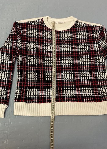 Mango marka, ekoseli desene sahip kazak 36 beden - Görsel 5