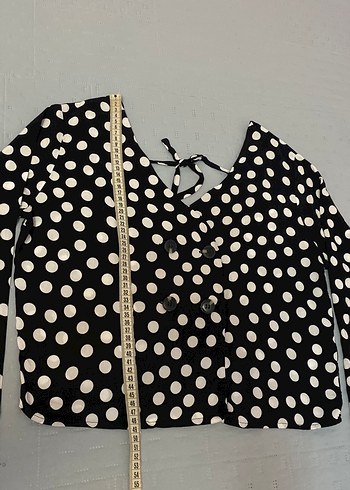 Lc Waikiki Kruvaze Yaka Puantiyeli Bluz Uzun kollu. 38 beden - Görsel 5