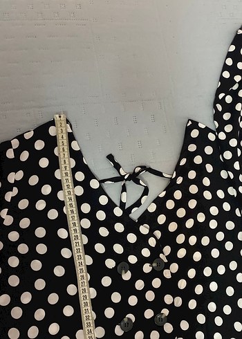 Lc Waikiki Kruvaze Yaka Puantiyeli Bluz Uzun kollu. 38 beden - Görsel 7