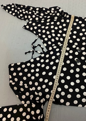 Lc Waikiki Kruvaze Yaka Puantiyeli Bluz Uzun kollu. 38 beden - Görsel 6