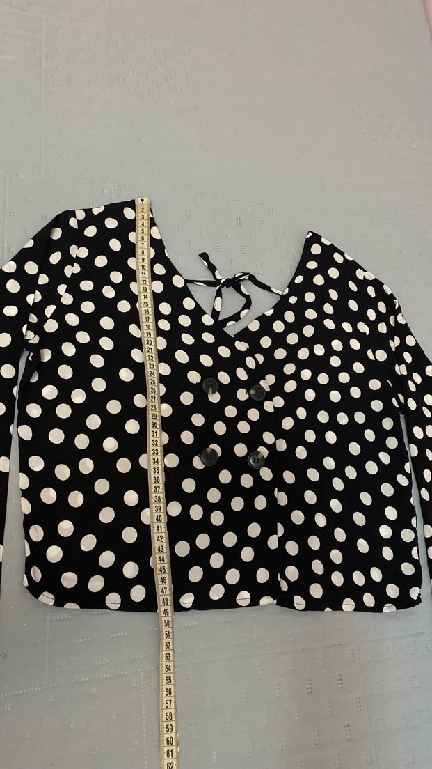Lc Waikiki Kruvaze Yaka Puantiyeli Bluz Uzun kollu. 38 beden - Görsel 5