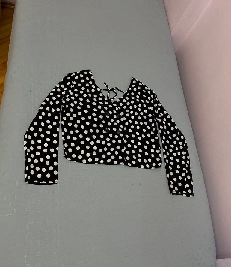 Lc Waikiki Kruvaze Yaka Puantiyeli Bluz Uzun kollu. 38 beden - Görsel 4