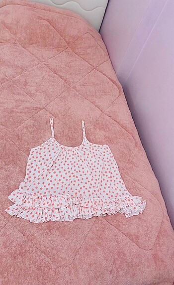 Oscar De La Renta Oscar De La Renta 36 beden fırfırlı askılı üst ipek karışımı