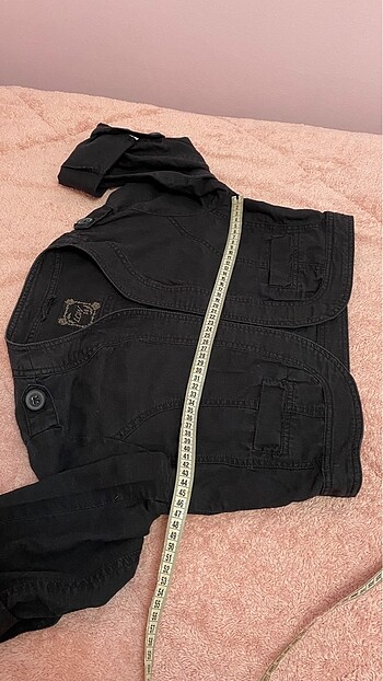 38 Beden siyah Renk Lc Waikiki 38 beden keten crop ceket