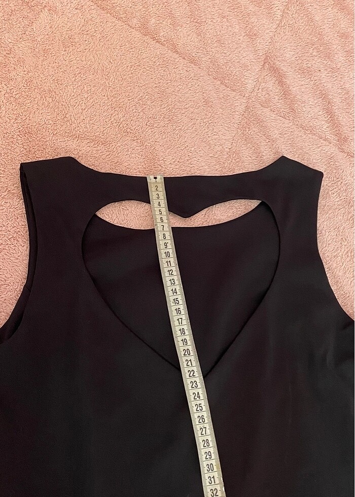 36 beden kalp sırt dekolteli elbise - Görsel 4