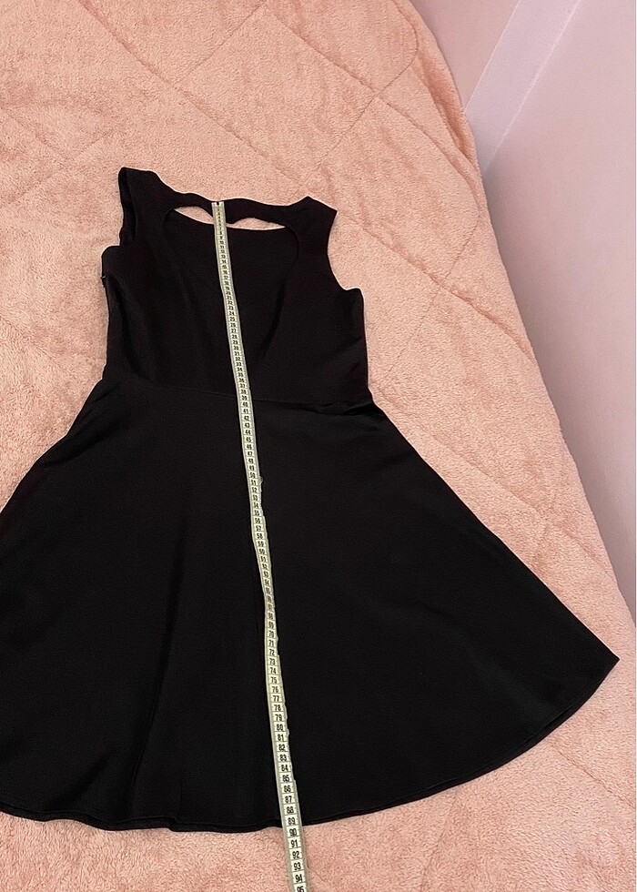 36 beden kalp sırt dekolteli elbise - Görsel 5