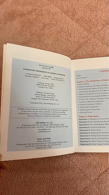 Laboratory Ecprrinments in General Chemiatry kitap - Görsel 3