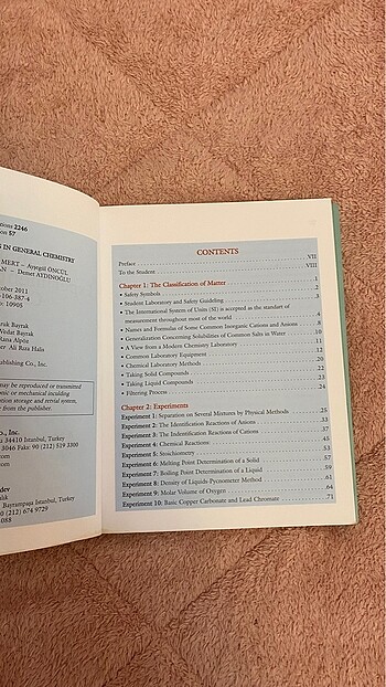 Laboratory Ecprrinments in General Chemiatry kitap - Görsel 4