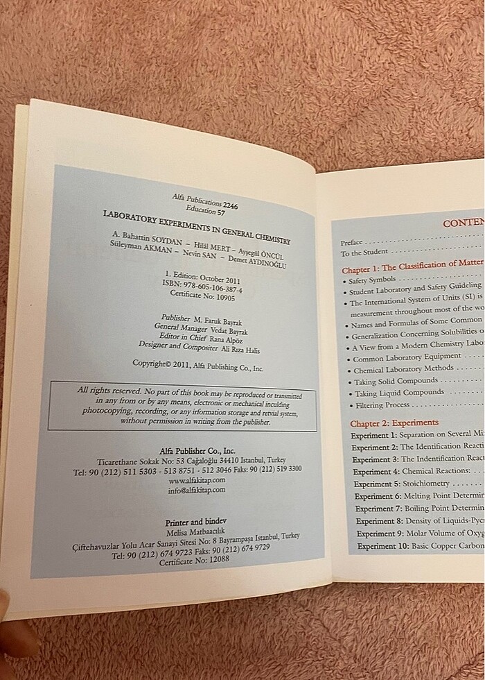 Laboratory Ecprrinments in General Chemiatry kitap - Görsel 3