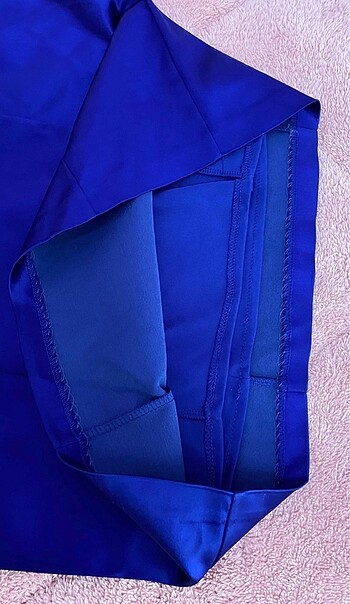 38 beden abiye elbise saks mavisi - Görsel 8