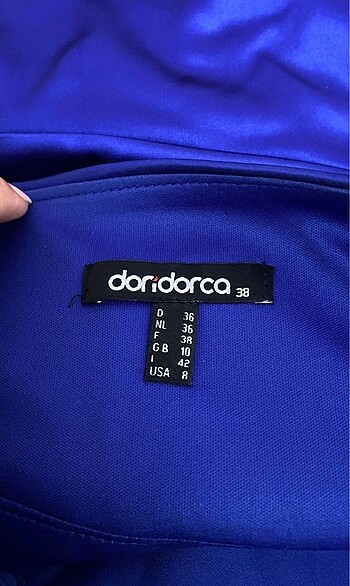 38 beden abiye elbise saks mavisi - Görsel 7