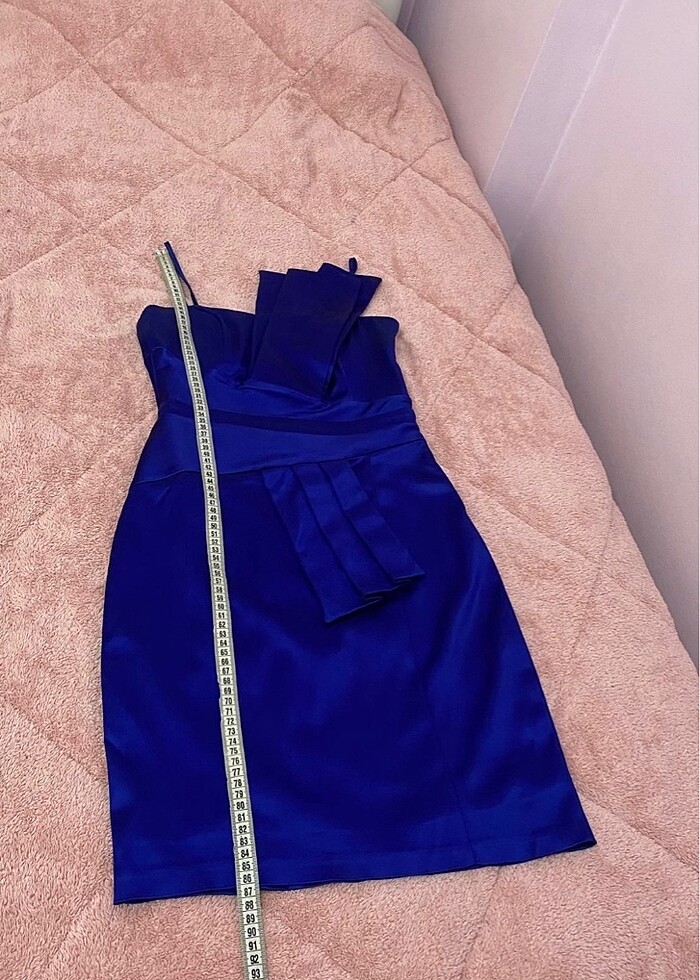 38 beden abiye elbise saks mavisi - Görsel 2