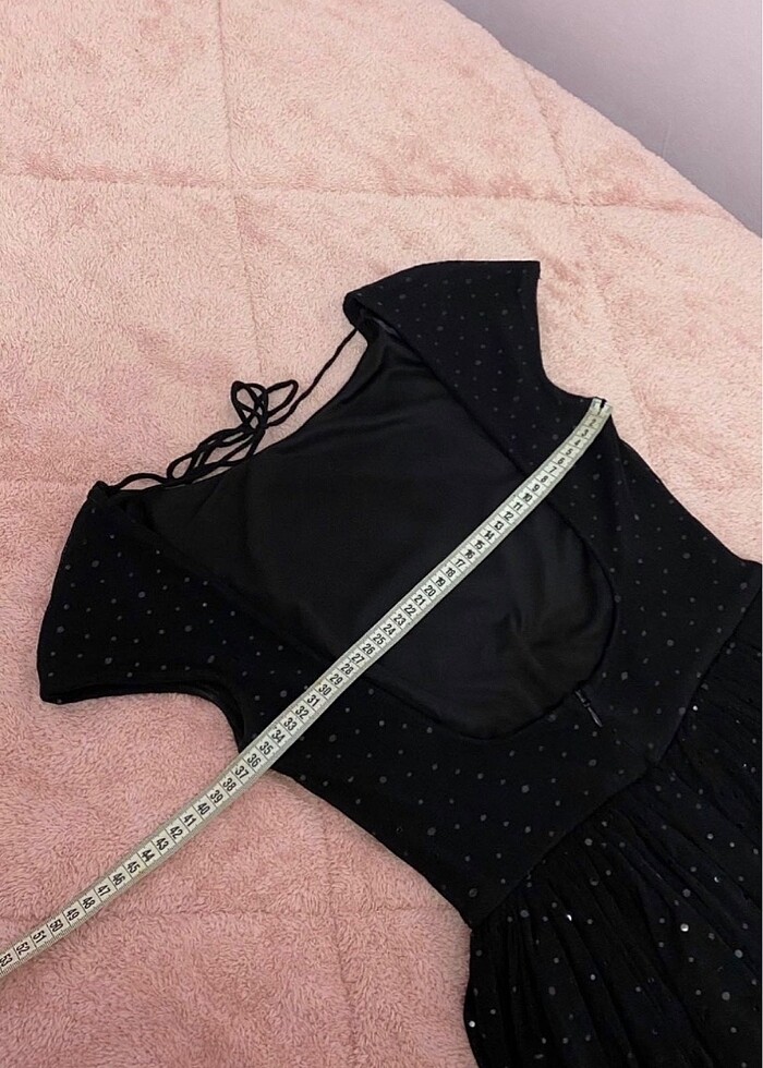 Zara marka 34 beden sırt dekolteli gece elbisesi - Görsel 5