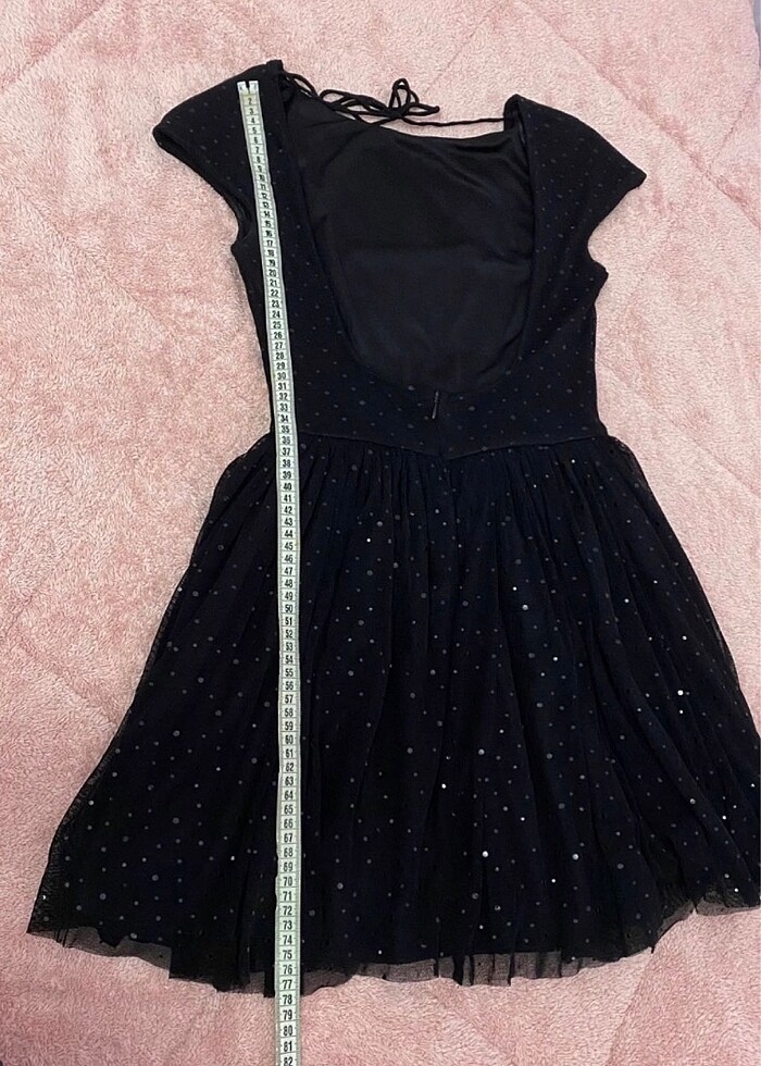 Zara marka 34 beden sırt dekolteli gece elbisesi - Görsel 3