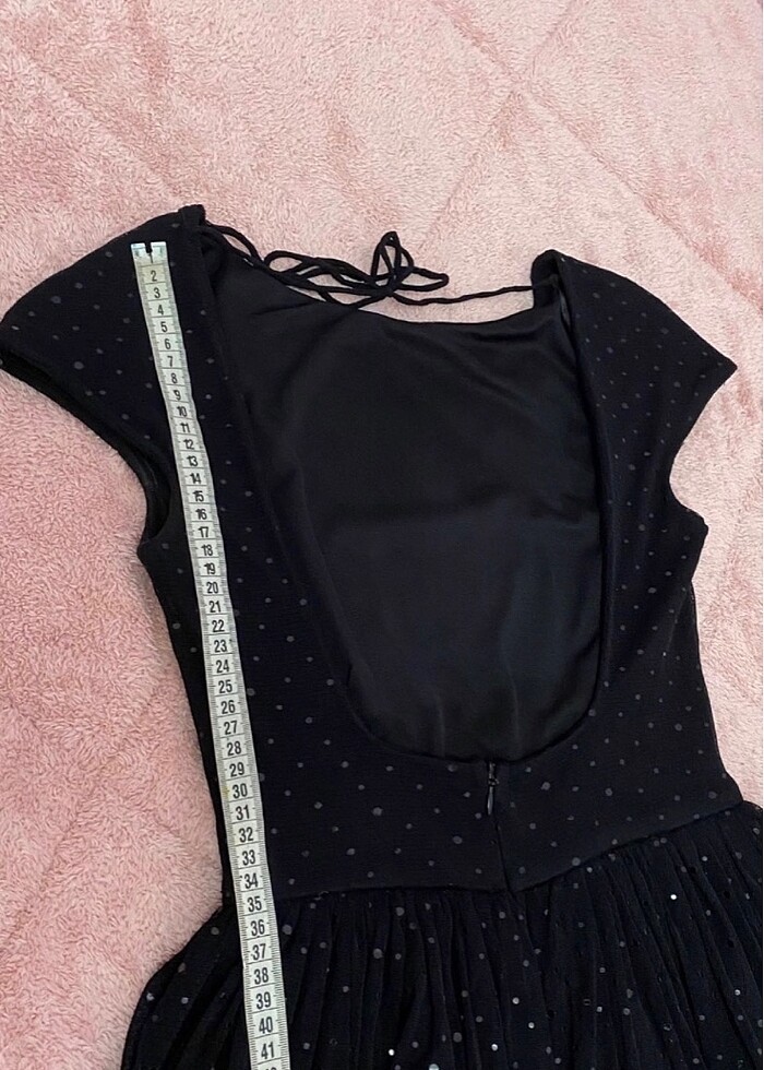 Zara marka 34 beden sırt dekolteli gece elbisesi - Görsel 4