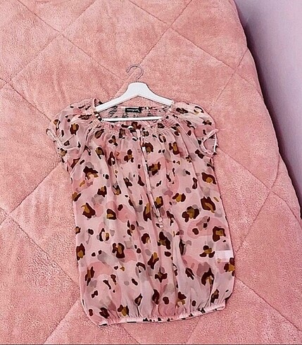 Diğer Leopar desen şifon bluz 38 beden