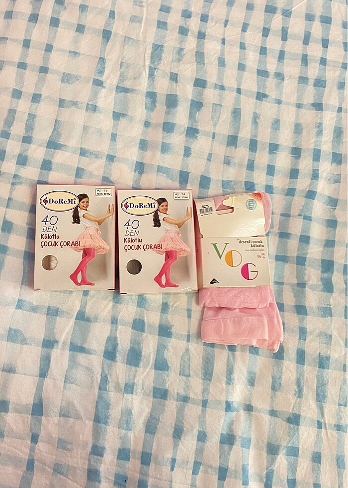 7-9 yaş külotlu çorap beyaz siyah pembe - Görsel 2