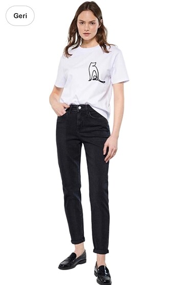 Mavi Mom jean All Blue kot pantolon 25 beden (mezura ölçüsü resi