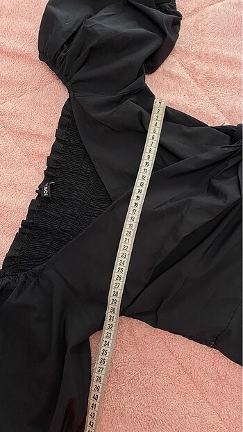 36 Beden siyah Renk 36 beden drape detaylı elbise