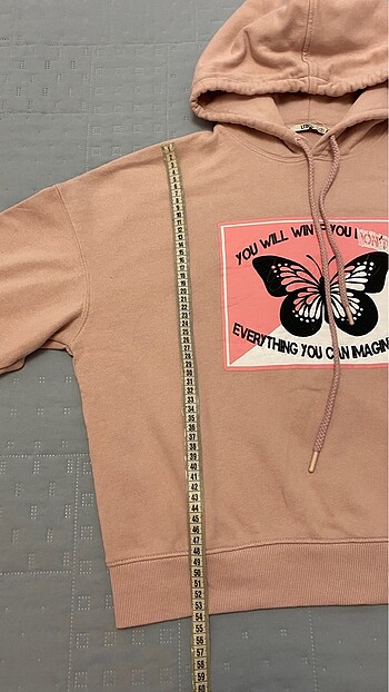 LTB LTB 36 beden kapüşonlu sweatshirt kelebek desen