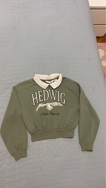 H&M 9-10 yaş bebe yaka sweatshirt