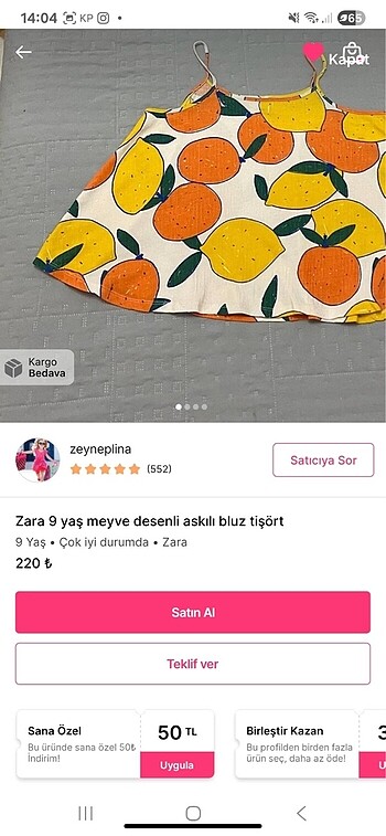 9 Yaş Beden 8- 9/10 yaş çocuk kıyafet