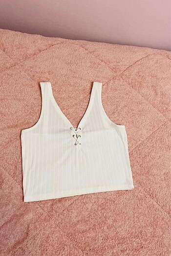 Mango 38 beden crop askılı bluz