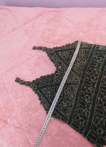 38 Beden 38 beden ajurlu crop askılı bluz