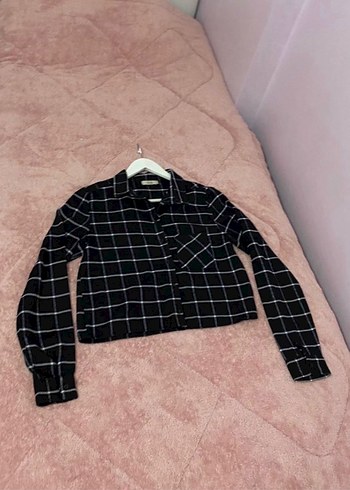 Quzu 38 beden kareli crop gömlek kışlık