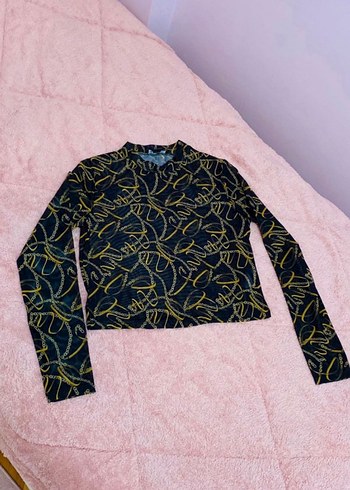 Primark 38 beden transparan bluz tül zincir desen