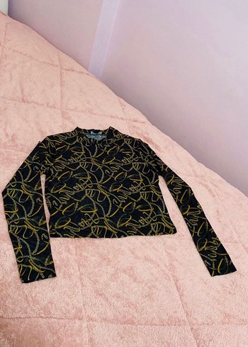 Primark Primark 38 beden transparan bluz tül zincir desen