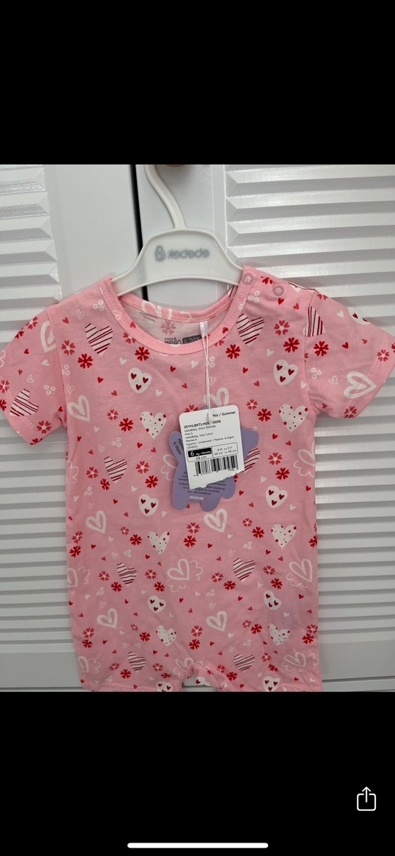 Kız Çocuk Pembe Baskılı Kısa Kollu Tişört - Görsel 2