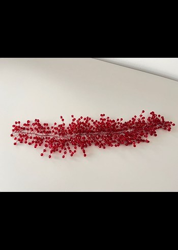 Kırmızı Boncuklu Modern Saç Aksesuarı - Görsel 3
