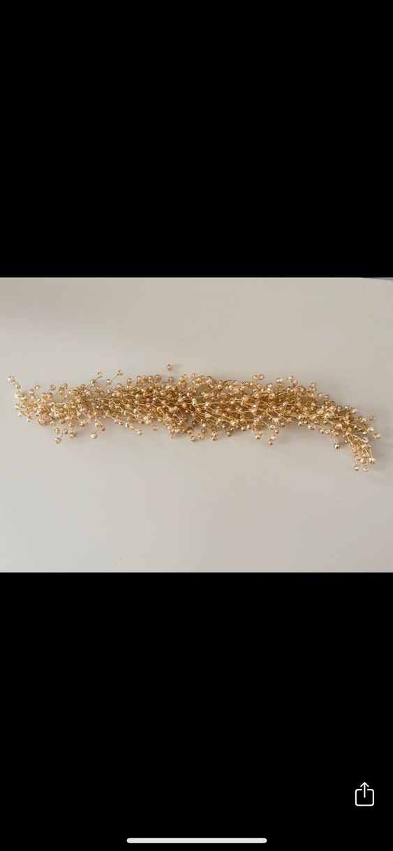 Altın Renk Boncuklu Saç Aksesuarı - Görsel 3