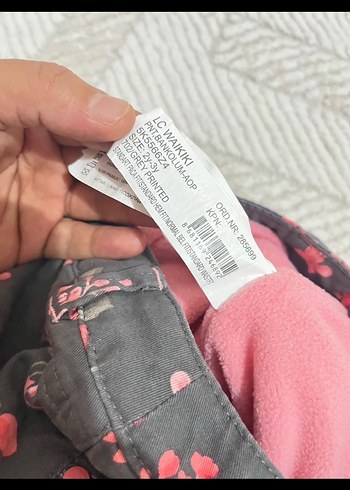 Çiçek Desenli Gri Kız Pantolonu - Görsel 3