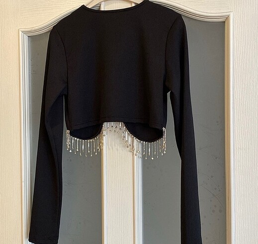 Diğer Taşlı Crop Bluz