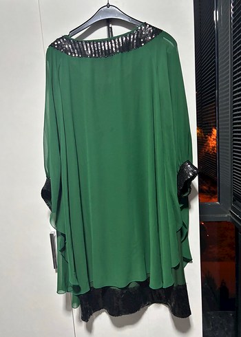 Yeşil Uzun Kollu Salaş Gotik Tunik - Görsel 8