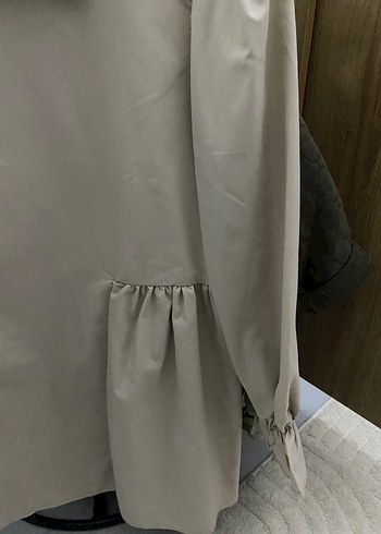 Düğmeli Bej Midi Tunik - Görsel 5