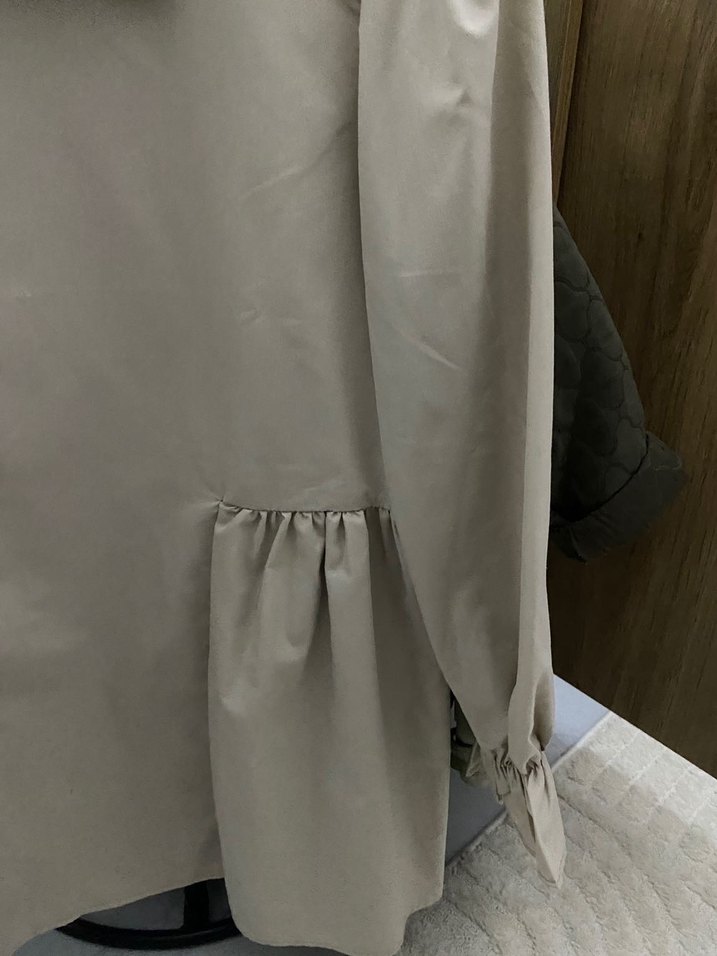 Düğmeli Bej Midi Tunik - Görsel 5