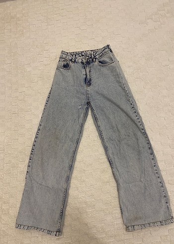 kot Bol Kesim Midi Denim Kadın Pantolon - Görsel 2