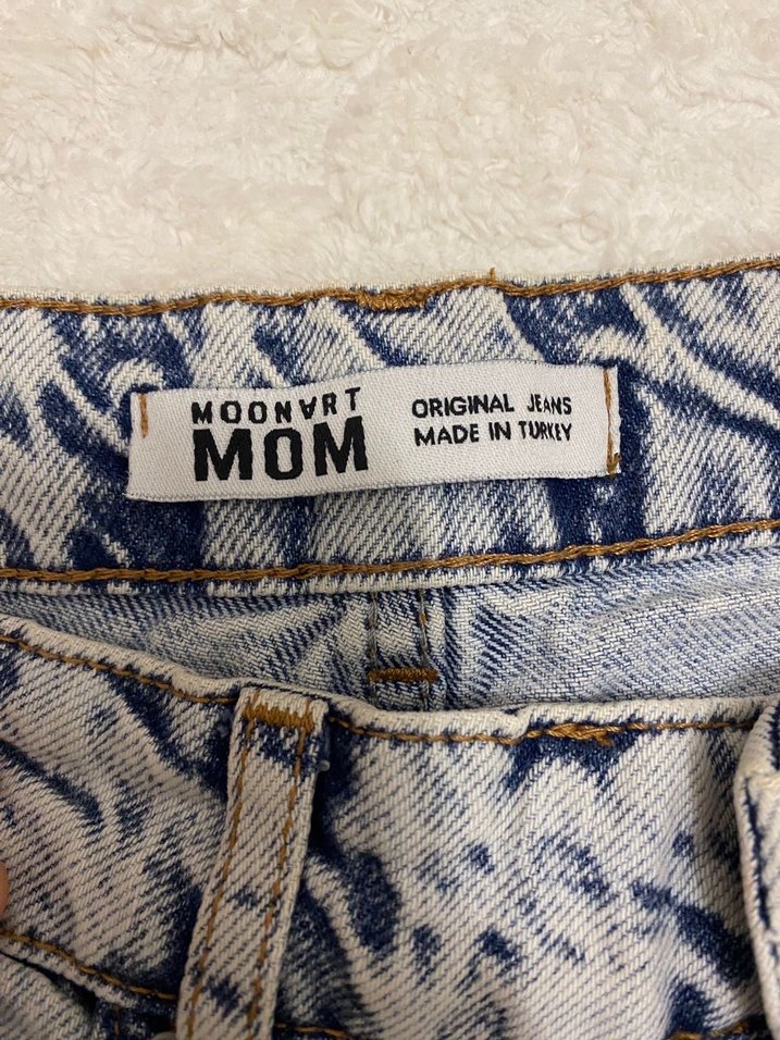 kot Bol Kesim Midi Denim Kadın Pantolon - Görsel 5
